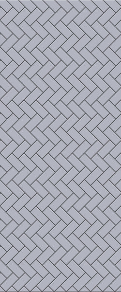 Grey Diagonal Herringbone Tile Acrylic Shower Wall Panel 2440mm x 1220mm (3mm Thick) - CladdTech