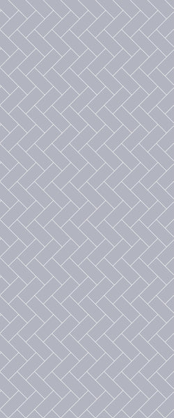 Grey Diagonal Herringbone Tile Acrylic Shower Wall Panel 2440mm x 1220mm (3mm Thick) - CladdTech