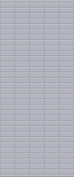 Grey Horizontal Block Acrylic Shower Wall Panel 2440mm x 1220mm (3mm Thick) - CladdTech