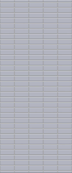 Grey Horizontal Block Acrylic Shower Wall Panel 2440mm x 1220mm (3mm Thick) - CladdTech