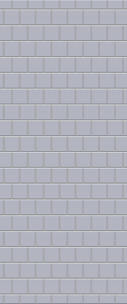 Grey Large Squares Acrylic Shower Wall Panel 2440mm x 1220mm (3mm Thick) - CladdTech