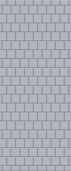 Grey Large Squares Acrylic Shower Wall Panel 2440mm x 1220mm (3mm Thick) - CladdTech