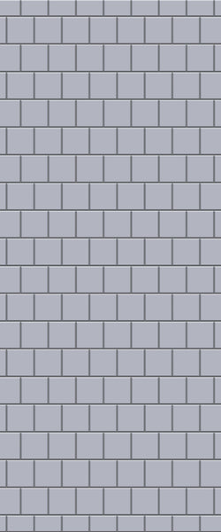 Grey Large Squares Acrylic Shower Wall Panel 2440mm x 1220mm (3mm Thick) - CladdTech