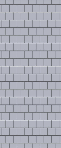 Grey Large Squares Acrylic Shower Wall Panel 2440mm x 1220mm (3mm Thick) - CladdTech