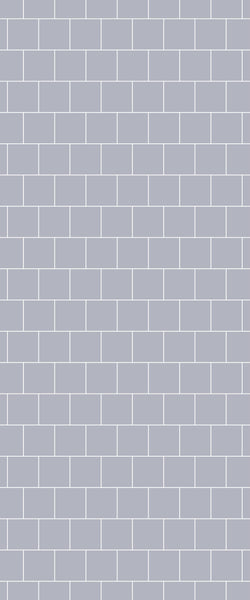 Grey Large Squares Acrylic Shower Wall Panel 2440mm x 1220mm (3mm Thick) - CladdTech