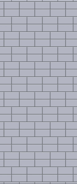 Grey Brickbond Acrylic Shower Wall Panel 2440mm x 1220mm (3mm Thick) - CladdTech