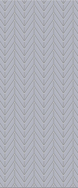 Grey Chevron Acrylic Shower Wall Panel 2440mm x 1220mm (3mm Thick) - CladdTech