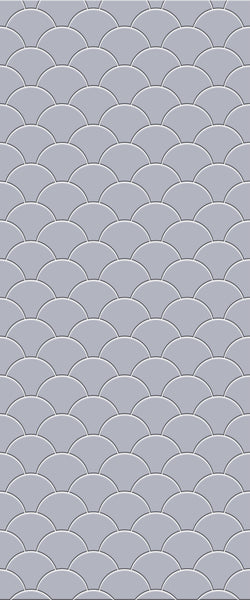Grey Fishscales Acrylic Shower Wall Panel 2440mm x 1220mm (3mm Thick) - CladdTech
