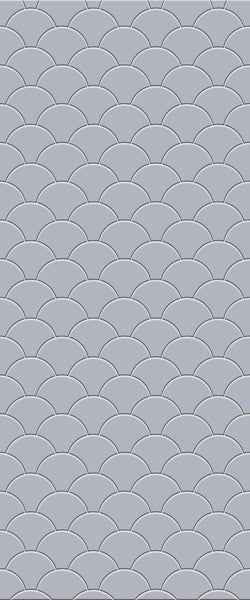 Grey Fishscales Acrylic Shower Wall Panel 2440mm x 1220mm (3mm Thick) - CladdTech