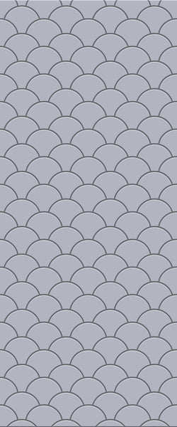 Grey Fishscales Acrylic Shower Wall Panel 2440mm x 1220mm (3mm Thick) - CladdTech