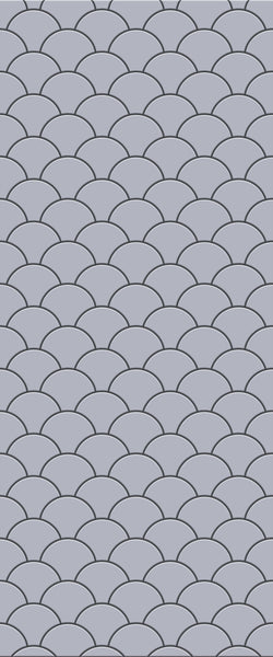 Grey Fishscales Acrylic Shower Wall Panel 2440mm x 1220mm (3mm Thick) - CladdTech