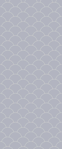 Grey Fishscales Acrylic Shower Wall Panel 2440mm x 1220mm (3mm Thick) - CladdTech