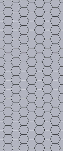 Grey Hexagon Acrylic Shower Wall Panel 2440mm x 1220mm (3mm Thick) - CladdTech