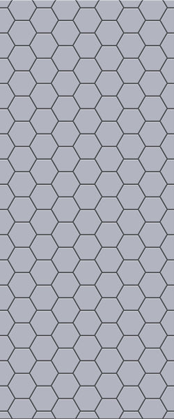 Grey Hexagon Acrylic Shower Wall Panel 2440mm x 1220mm (3mm Thick) - CladdTech