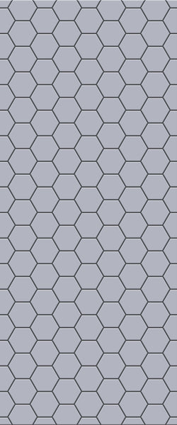 Grey Hexagon Acrylic Shower Wall Panel 2440mm x 1220mm (3mm Thick) - CladdTech