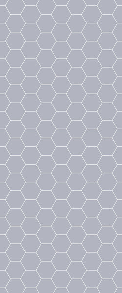 Grey Hexagon Acrylic Shower Wall Panel 2440mm x 1220mm (3mm Thick) - CladdTech