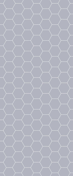 Grey Hexagon Acrylic Shower Wall Panel 2440mm x 1220mm (3mm Thick) - CladdTech