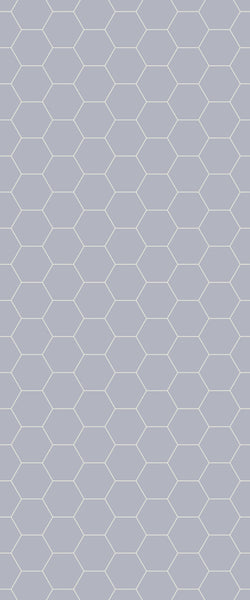 Grey Hexagon Acrylic Shower Wall Panel 2440mm x 1220mm (3mm Thick) - CladdTech