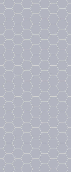 Grey Hexagon Acrylic Shower Wall Panel 2440mm x 1220mm (3mm Thick) - CladdTech