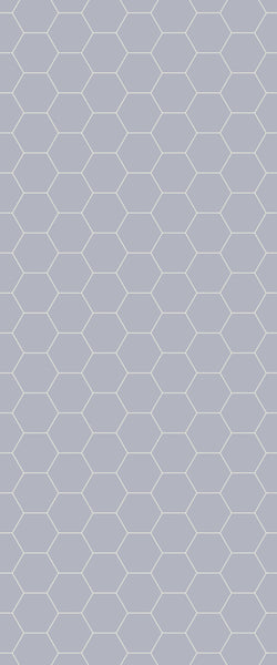 Grey Hexagon Acrylic Shower Wall Panel 2440mm x 1220mm (3mm Thick) - CladdTech