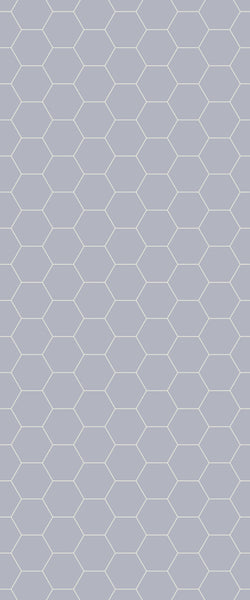 Grey Hexagon Acrylic Shower Wall Panel 2440mm x 1220mm (3mm Thick) - CladdTech