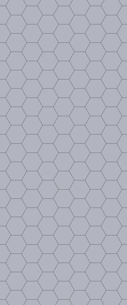 Grey Hexagon Acrylic Shower Wall Panel 2440mm x 1220mm (3mm Thick) - CladdTech
