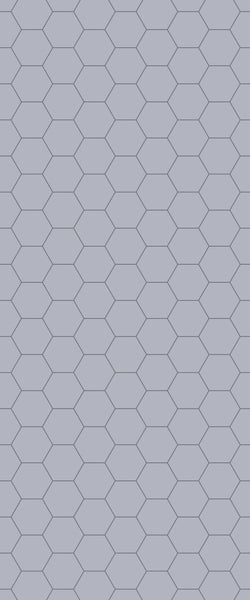 Grey Hexagon Acrylic Shower Wall Panel 2440mm x 1220mm (3mm Thick) - CladdTech