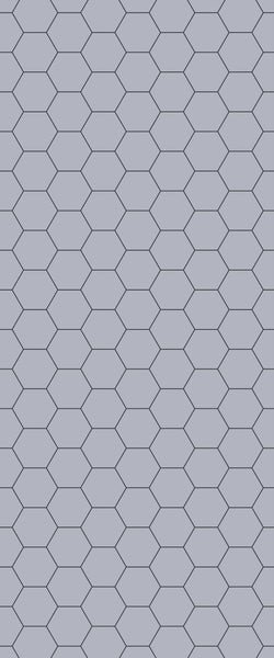 Grey Hexagon Acrylic Shower Wall Panel 2440mm x 1220mm (3mm Thick) - CladdTech