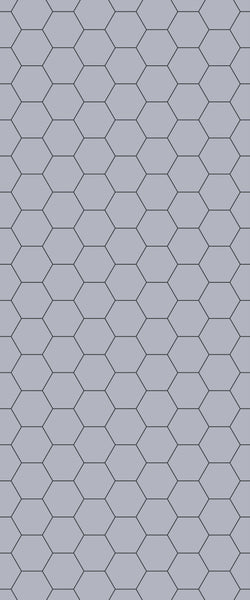 Grey Hexagon Acrylic Shower Wall Panel 2440mm x 1220mm (3mm Thick) - CladdTech