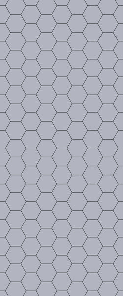 Grey Hexagon Acrylic Shower Wall Panel 2440mm x 1220mm (3mm Thick) - CladdTech
