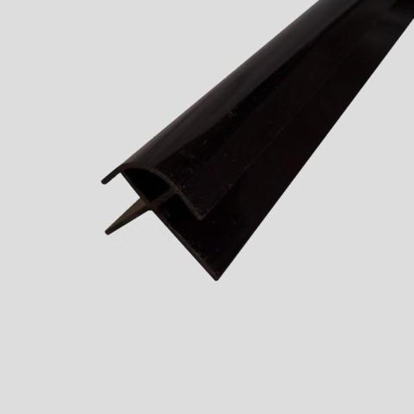 External Corner Trim PVC in Black Finish for 10mm Cladding Wall Panels 2.4m Long - Claddtech