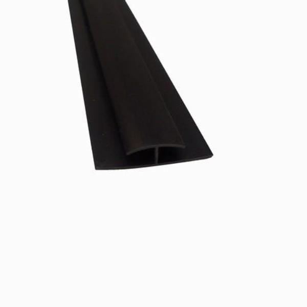 Black H Trim, Joining Strip For 5mm Cladding Wall Panels 2.6m Long - Claddtech