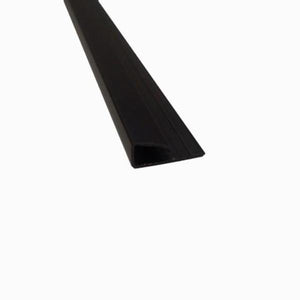 Black End Cap, or J Trim, or Universal Trim for 5mm Panels 2.6m Long - Claddtech