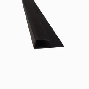 Black End Cap Finishing Trim For 8mm Wall Bathroom Panels 2.6m Long - CladdTech