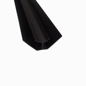 Black Internal Corner Trim For 8mm Wall Bathroom Cladding PVC Panels 2.6m Long - CladdTech