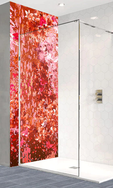 Floral Impressions Acrylic Shower Wall Panel Home Decor 2440mmm x 1220mm - CladdTech