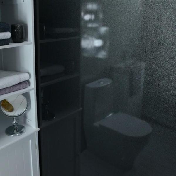 Black Shimmer 10mm Thick Large PVC Cladding Shower Boards 2.4m x 1m - Claddtech