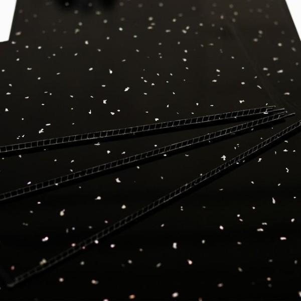 Black Sparkle Bathroom Wall Panels PVC 5mm Thick Cladding 2.6m x 250mm - Claddtech