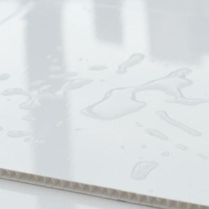 Gloss White Bathroom Wall Panels PVC 5mm Thick Cladding 2.6m x 250mm - Claddtech
