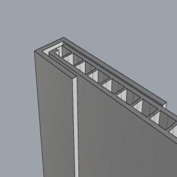 End Cap Trim Chrome Finish, or J Trim, or Universal Trim, for Cladding Wall Panels 2.6m Long - Claddtech