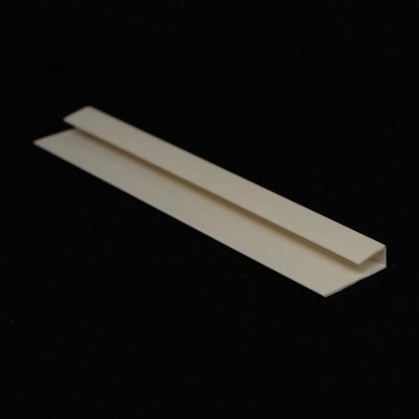 End Cap Trim White Finish, or J Trim, or Universal Trim, for Cladding Wall Panels 2.6m Long - Claddtech