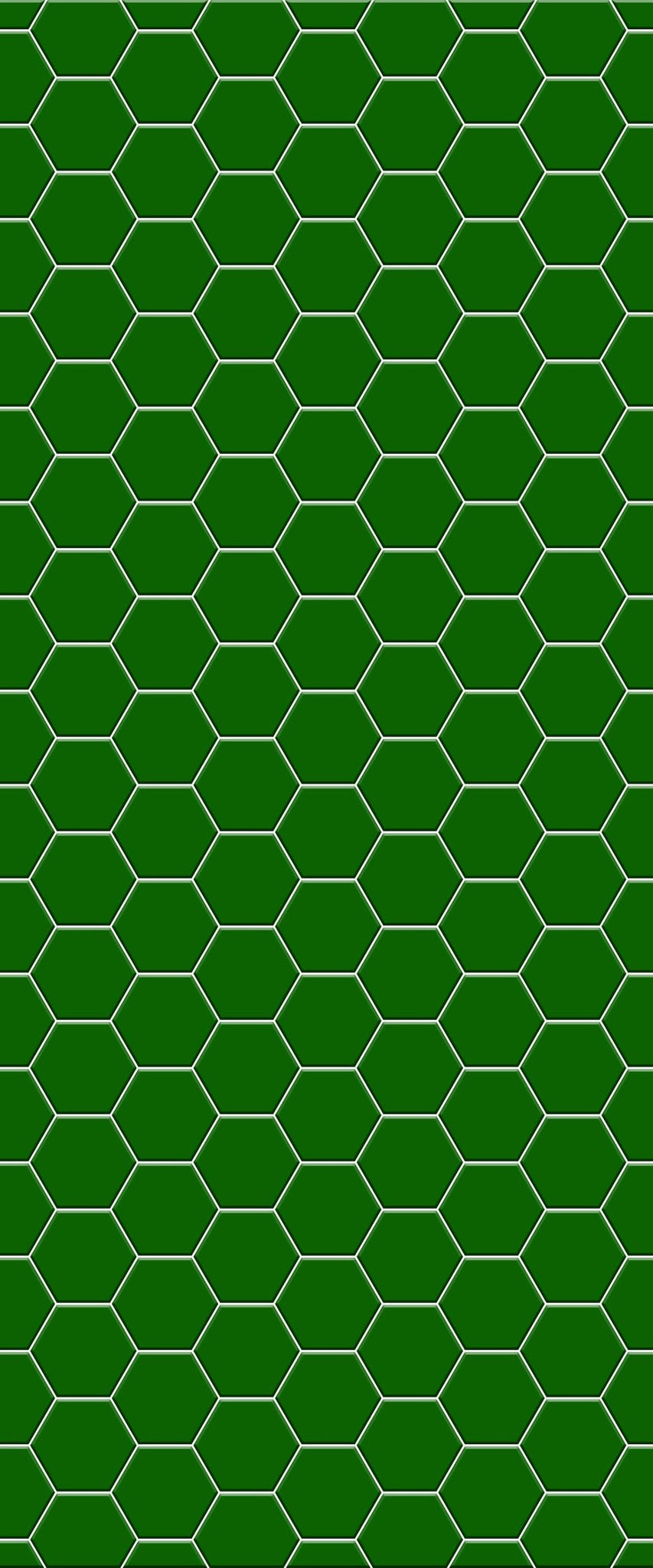 Green Hexagon Tile Acrylic Shower Wall Panel 2440mm x 1220mm (3mm Thick) - CladdTech