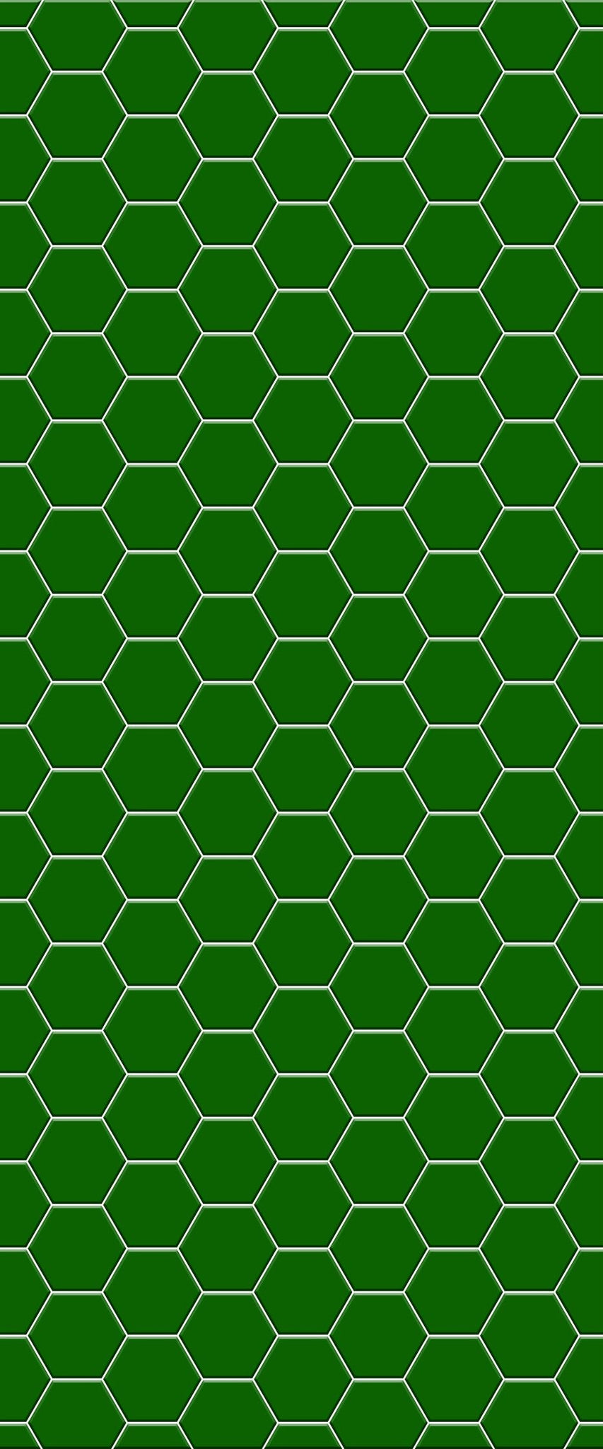 Green Hexagon Tile Acrylic Shower Wall Panel 2440mm x 1220mm (3mm Thick) - CladdTech