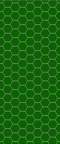Green Hexagon Tile Acrylic Shower Wall Panel 2440mm x 1220mm (3mm Thick) - CladdTech