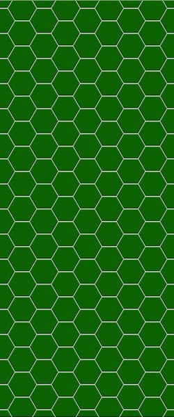 Green Hexagon Tile Acrylic Shower Wall Panel 2440mm x 1220mm (3mm Thick) - CladdTech