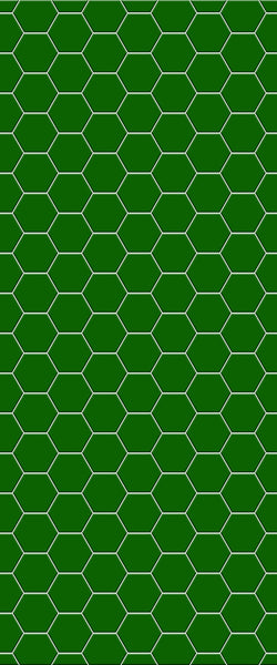 Green Hexagon Tile Acrylic Shower Wall Panel 2440mm x 1220mm (3mm Thick) - CladdTech