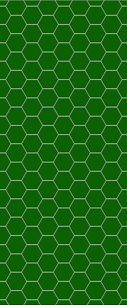 Green Hexagon Tile Acrylic Shower Wall Panel 2440mm x 1220mm (3mm Thick) - CladdTech