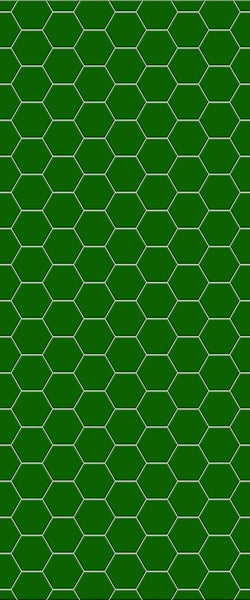 Green Hexagon Tile Acrylic Shower Wall Panel 2440mm x 1220mm (3mm Thick) - CladdTech