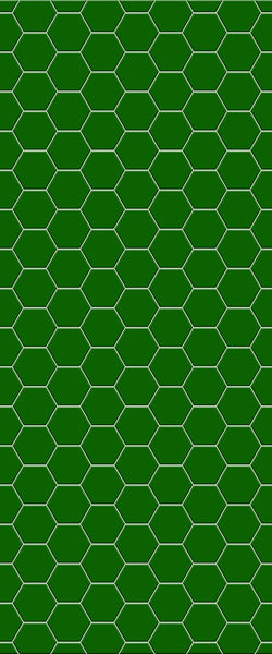 Green Hexagon Tile Acrylic Shower Wall Panel 2440mm x 1220mm (3mm Thick) - CladdTech