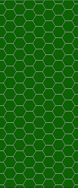 Green Hexagon Tile Acrylic Shower Wall Panel 2440mm x 1220mm (3mm Thick) - CladdTech